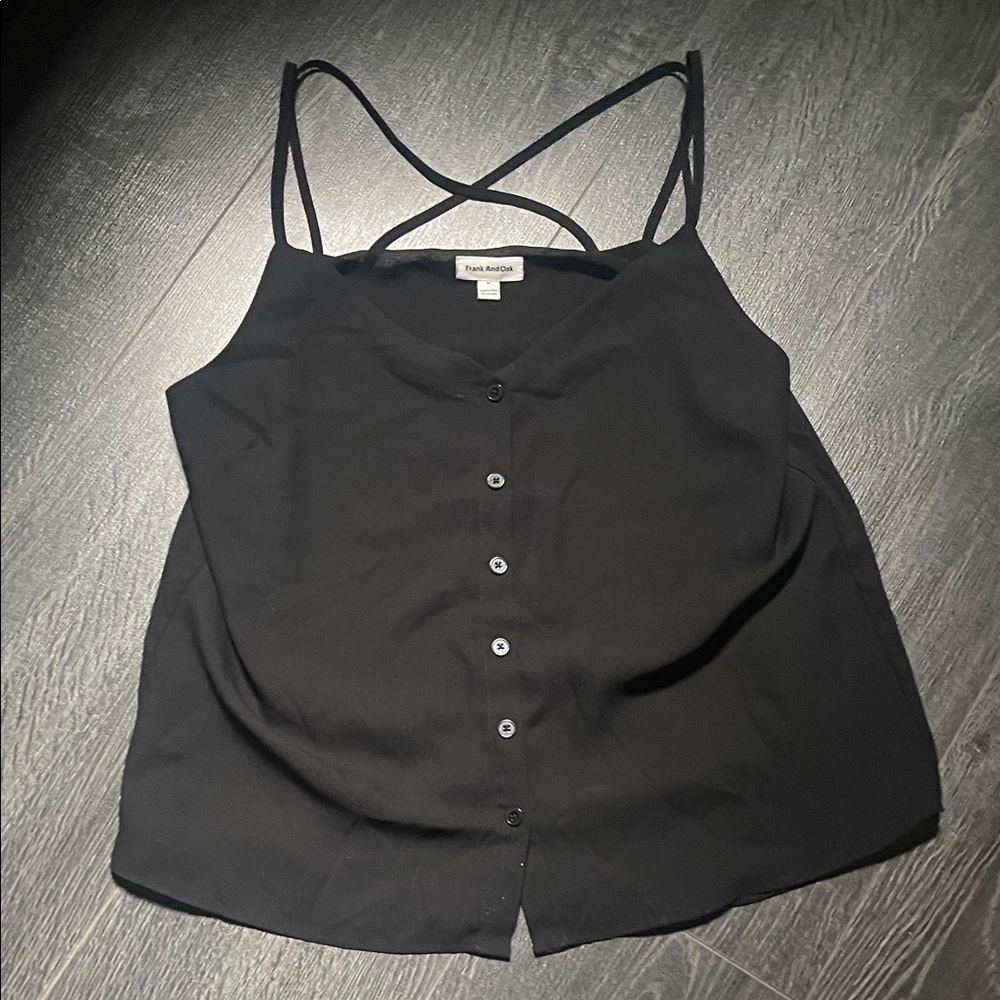 Frank and Oak strappy button-down camisole